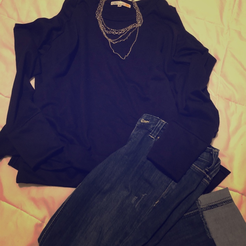 C&C California Cold Shoulder Sweatshirt